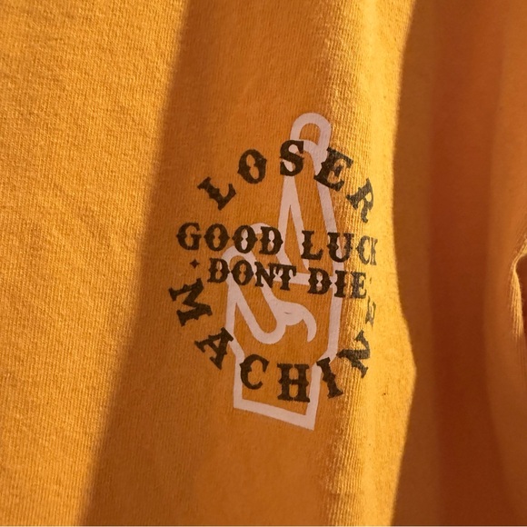 Loser Machine Company - Good Luck Don’t Die Graphic Yellow Tee - Picture 2 of 6